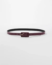 Faux Leather Skinny Belt
