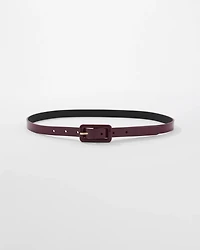 Faux Leather Skinny Belt