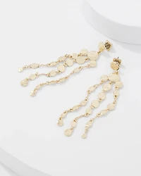 Gold Hammered Disc Chandelier Earrings