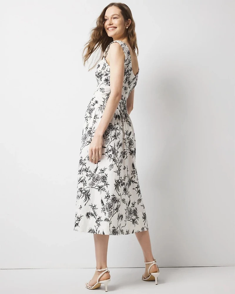 Petite Ruched Tank Midi Dress