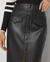 Petite Faux Leather Skirt