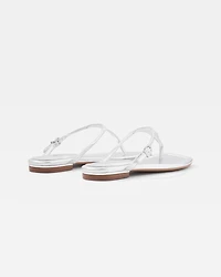 Silver Metallic Heel Sandal