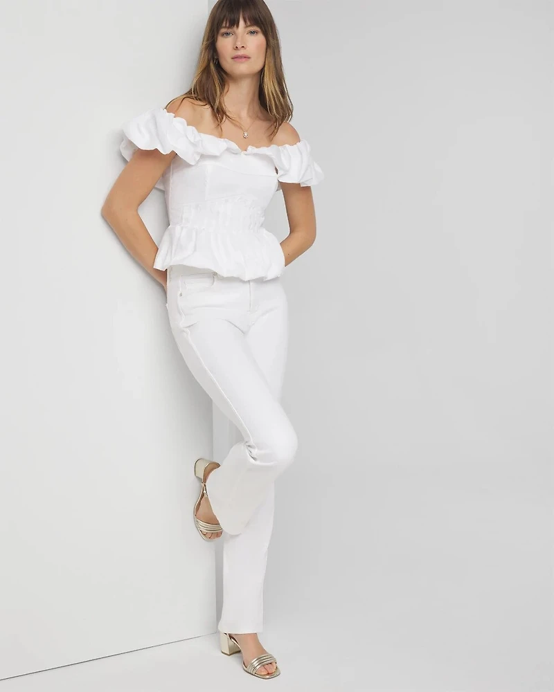 Off-The-Shoulder Drama Seamed Bustier