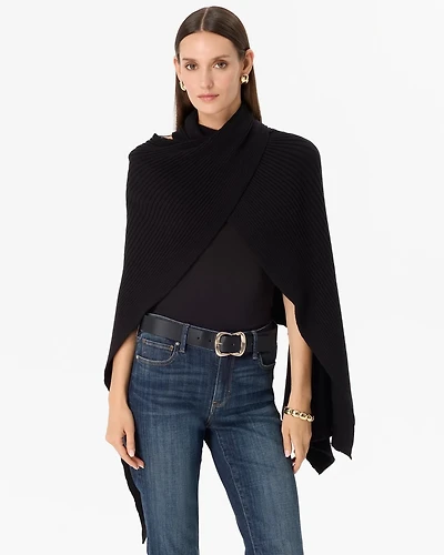 Ribbed Convertible Ruana