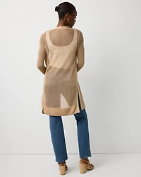 Open Stitch Longline Cardigan