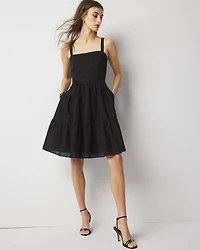 Petite Fit + Flare Mini Sundress