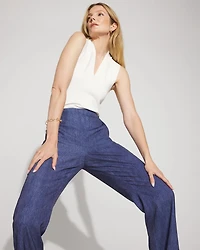 Denim Print Trouser