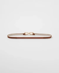 Skinny Belt with Gold Rope Buckle