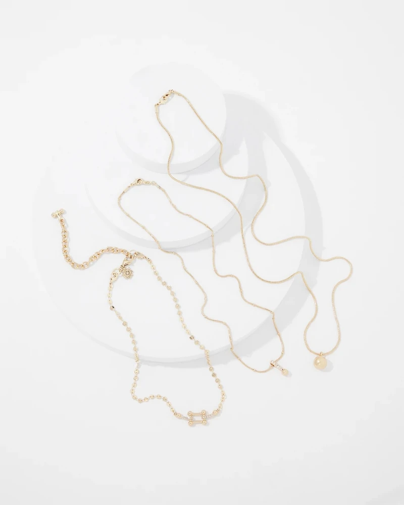 Ball Chain + Pavé Convertible Necklace