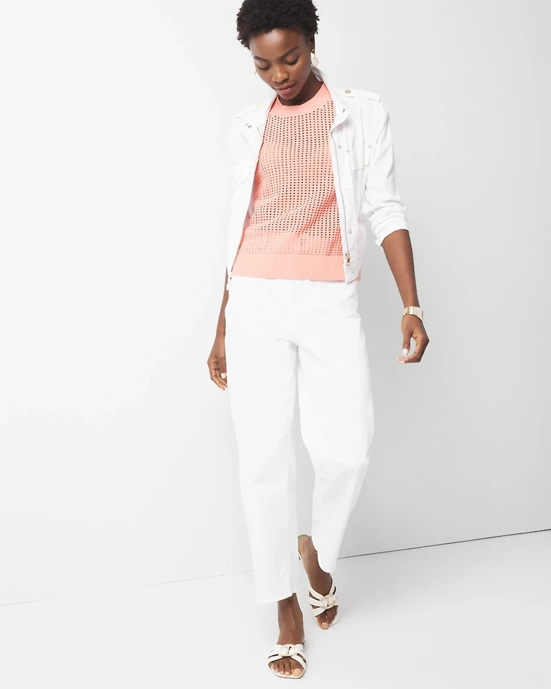 Sequin Shimmer Sweater Tank Top