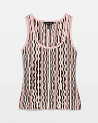 Metallic Stitch Sweater Tank