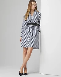 Long Sleeve Poplin Shirt Dress