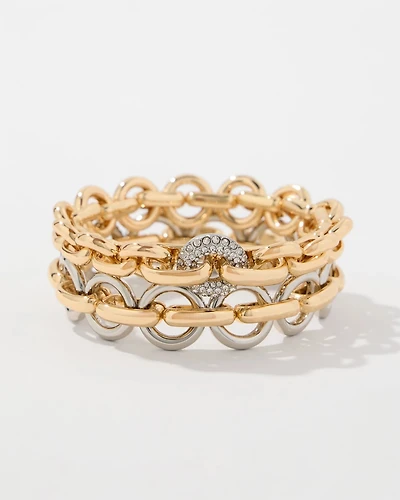 Rings + Links Two-Pack Stretch Bracelets