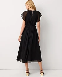 Chain + Keyhole Detail Midi Dress