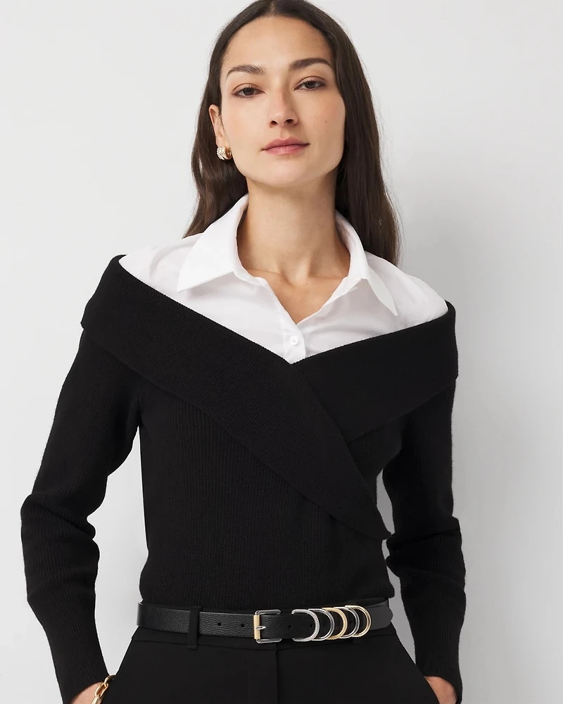Convertible Surplice Sweater