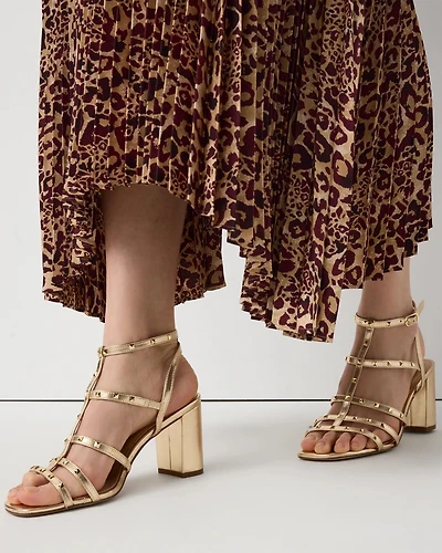 Studded Heeled Sandal