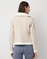 Petite Sweater Trim Jacket