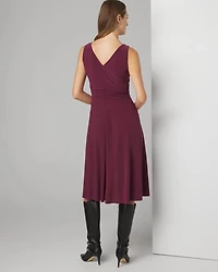 Sleeveless V-Neck Midi Dress