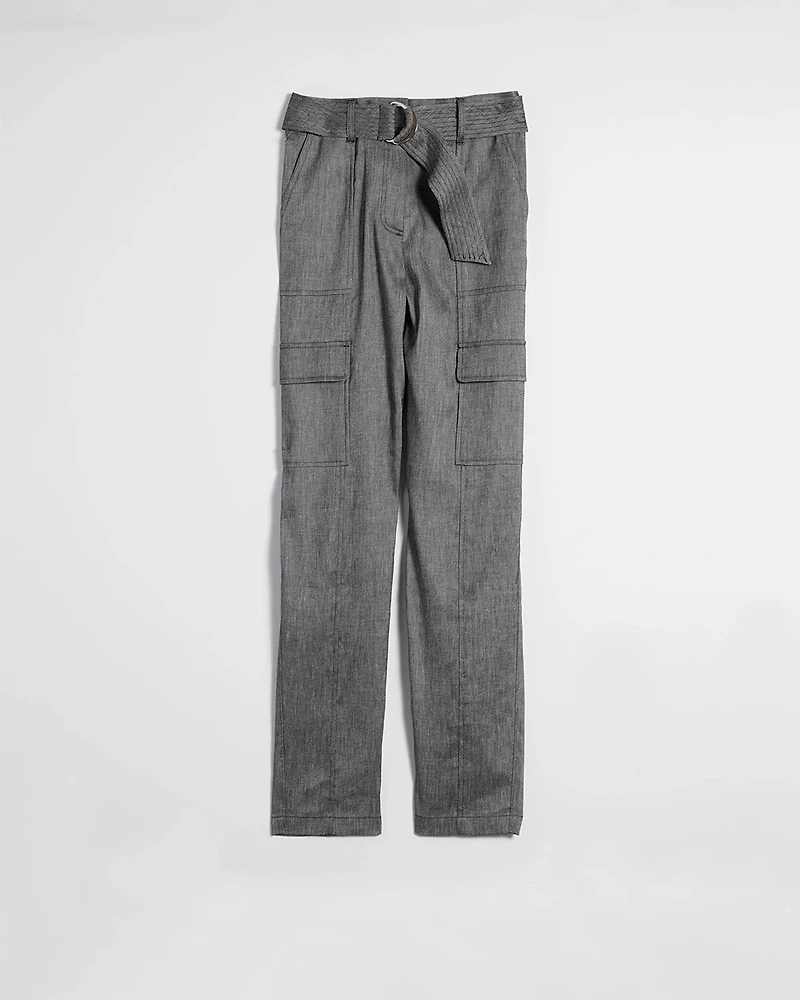 Linen Belted Utility Pant
