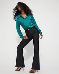 Relaxed Utility Satin Shirt