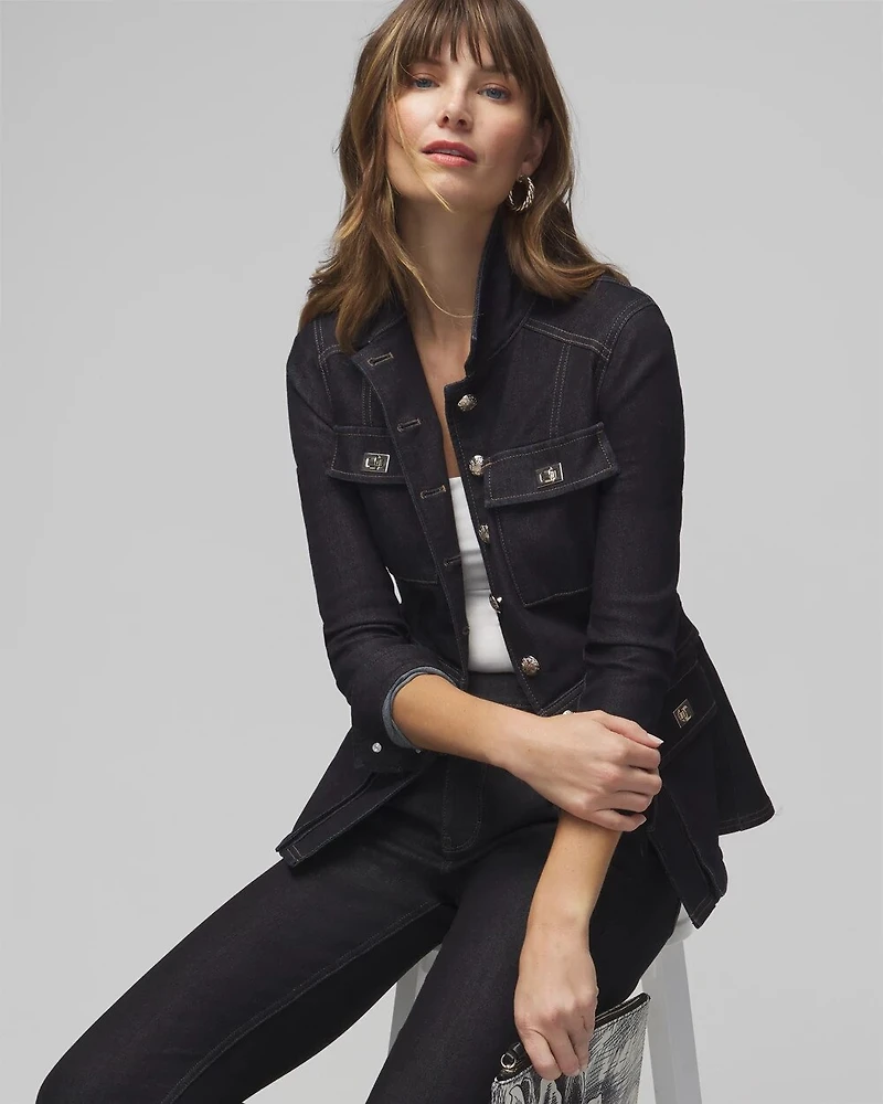 Petite Denim Utility Jacket