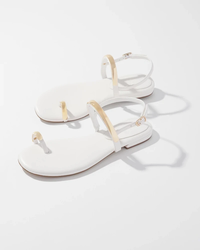 Gold Hardware Flat Sandal