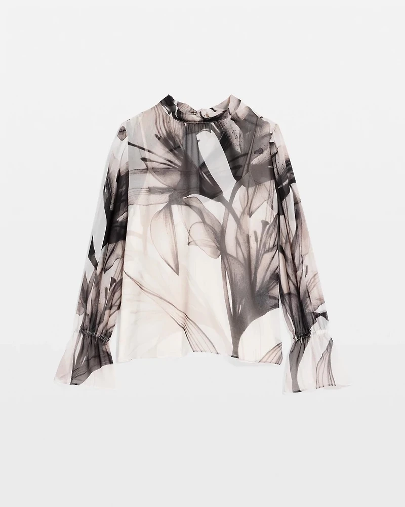 Tie-Back Chiffon Blouse