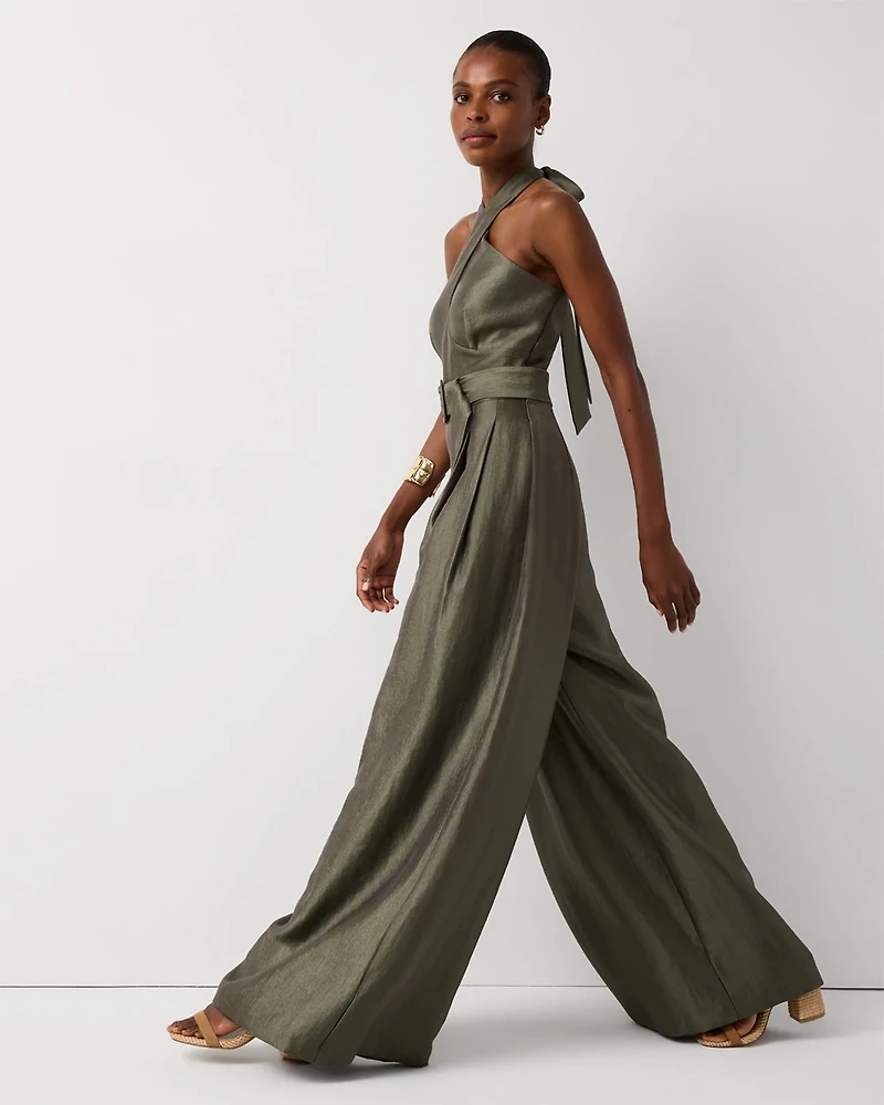 Belted Halter Jumpsuit