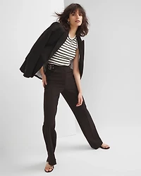 Buckle-Waist Wide-Leg Pant
