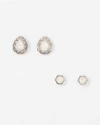 Set of Two Stud Earrings