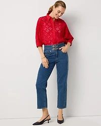 Extra High-Rise Straight Cropped Jean