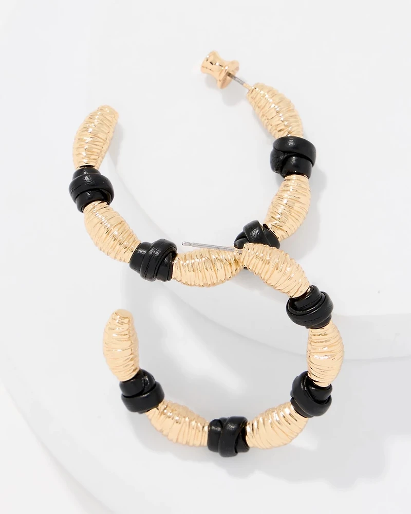 Corded Hoop Earrings