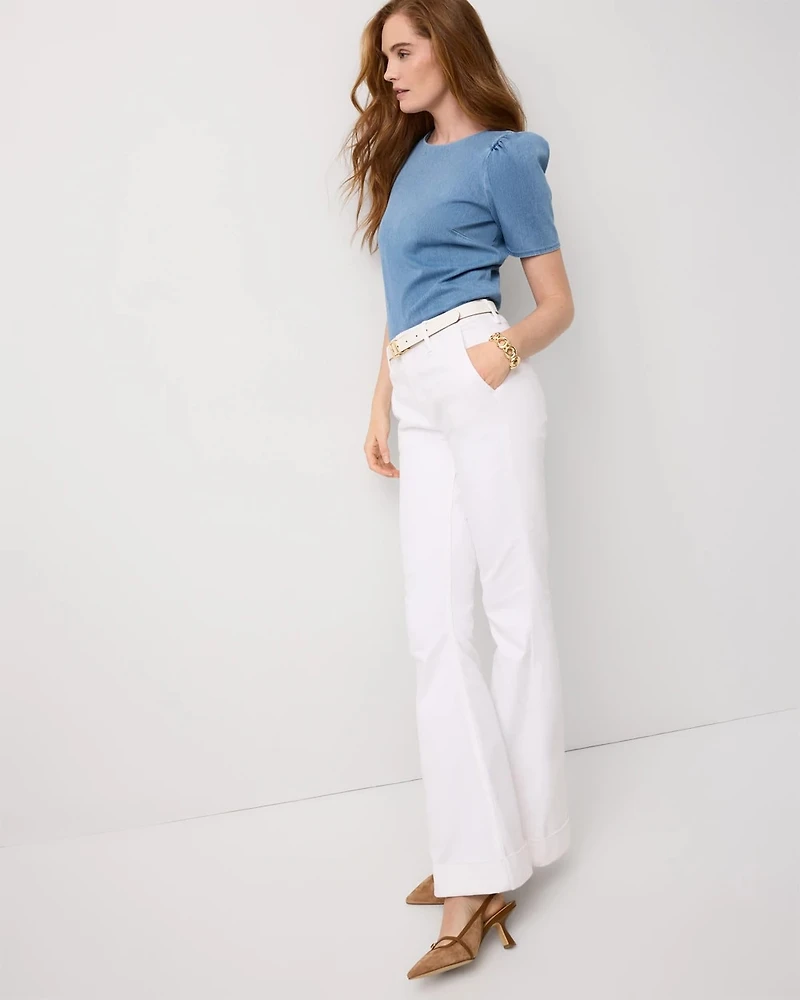 Knit Denim Top