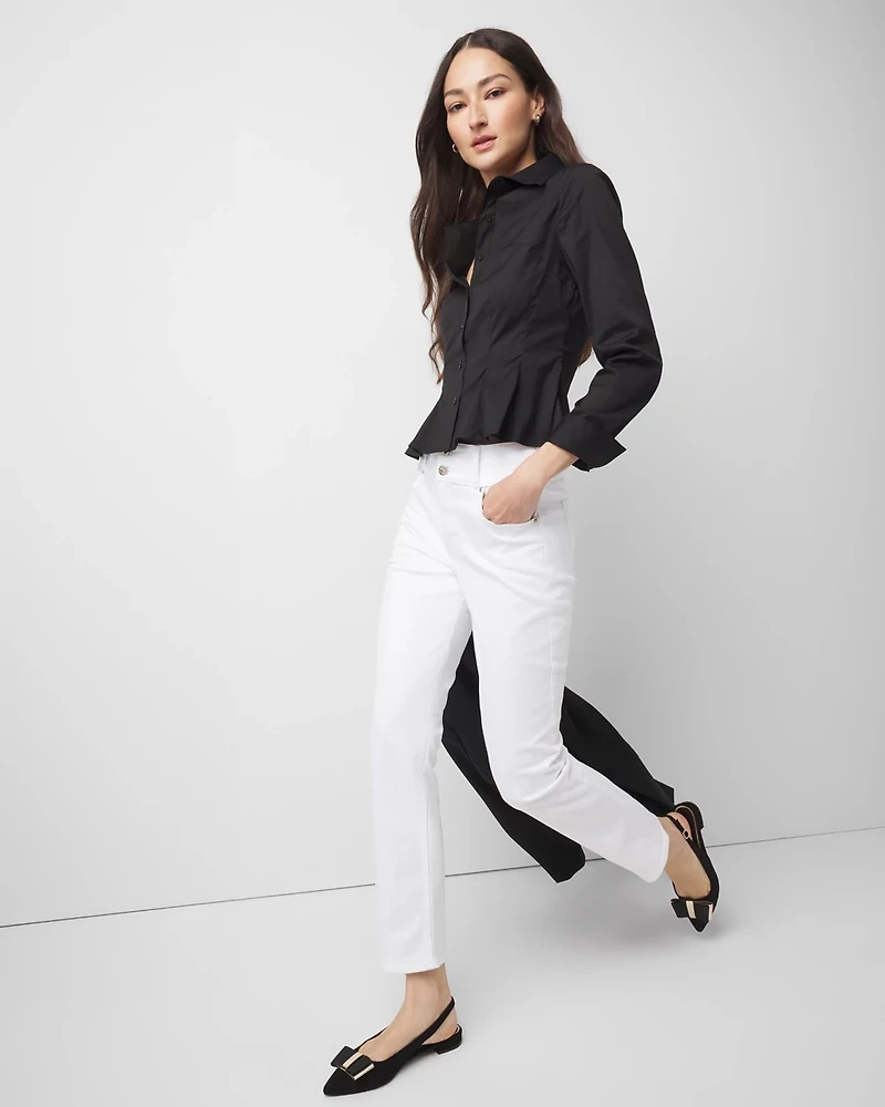 Seamed Poplin Shirt