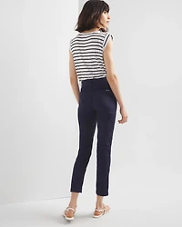 Pret High-Rise Belted Straight Cropped Pant