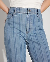 Extra High-Rise Striped Trouser Cropped Jean