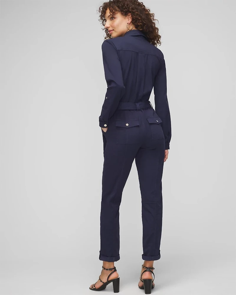 Long Sleeve Utility Jumpsuit