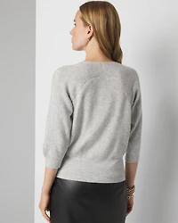 Ribbed Raglan Pullover Sweater