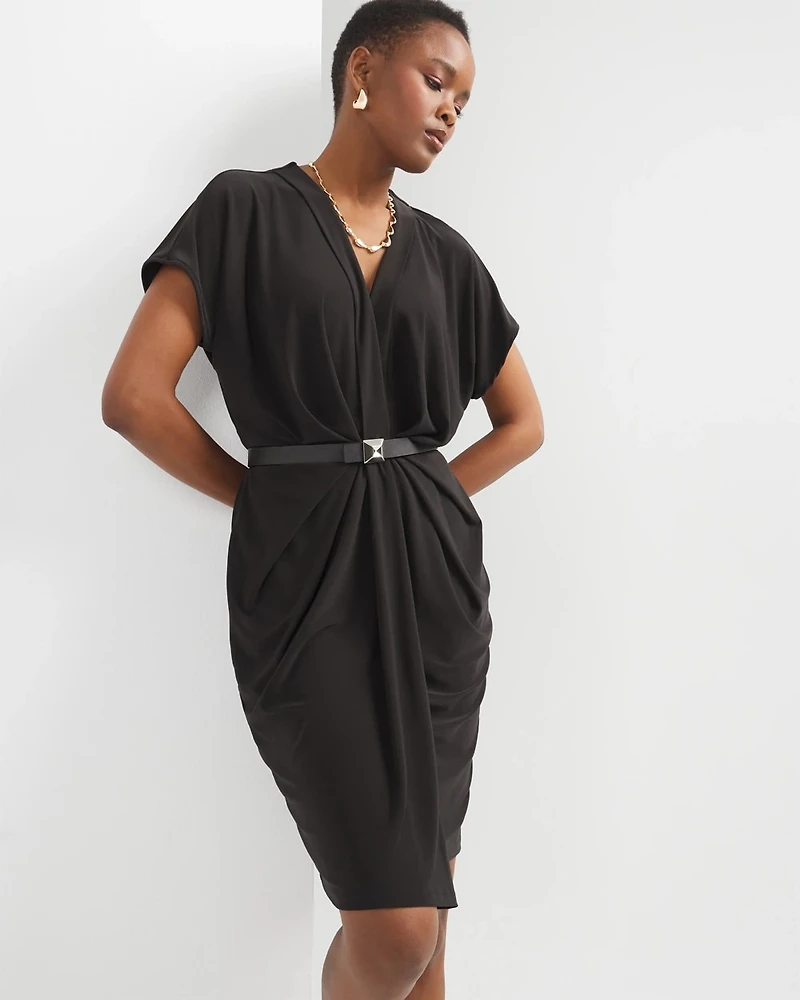 Matte-Jersey Twist Front Dress