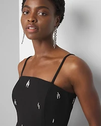 Strapless Embellished Mini Dress