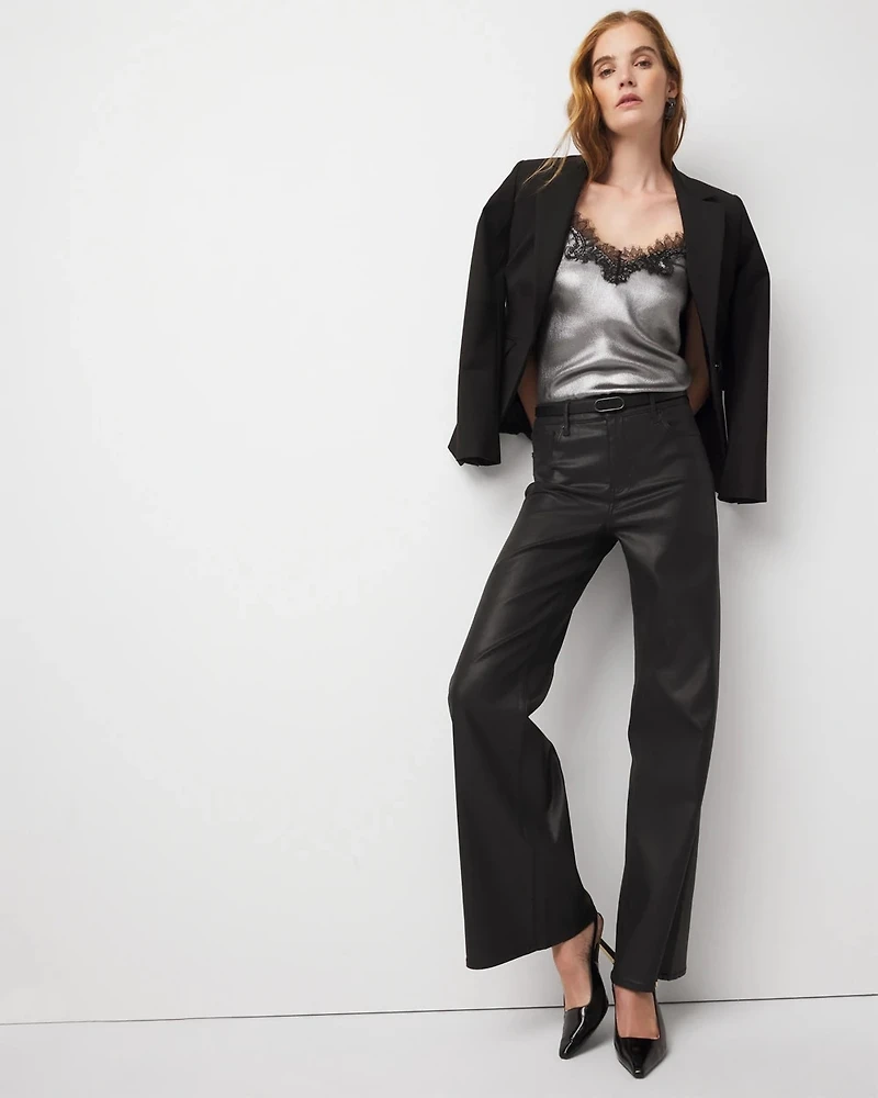 Lace Trim Satin Camisole