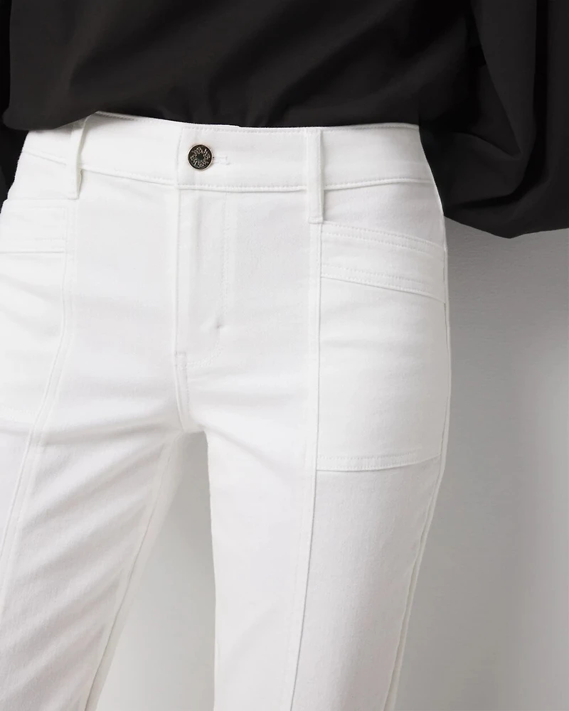 Petite Mid-Rise Double Pocket Girlfriend Jean