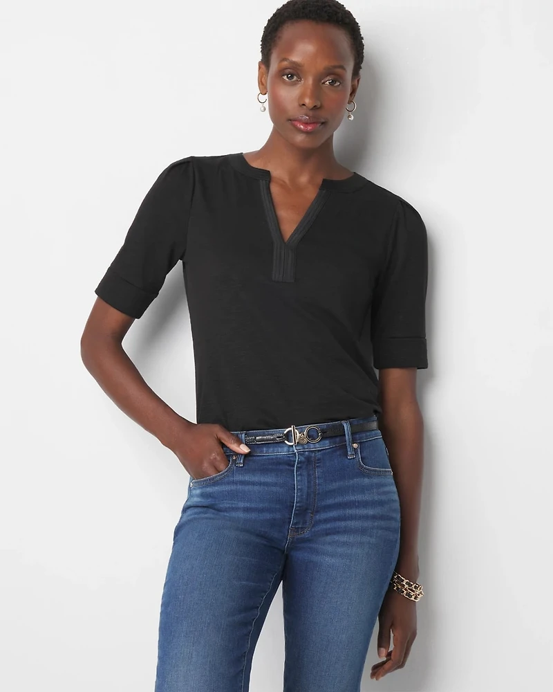 Pleated Sleeve Tee
