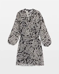 Petite Chiffon Surplice Mini Dress