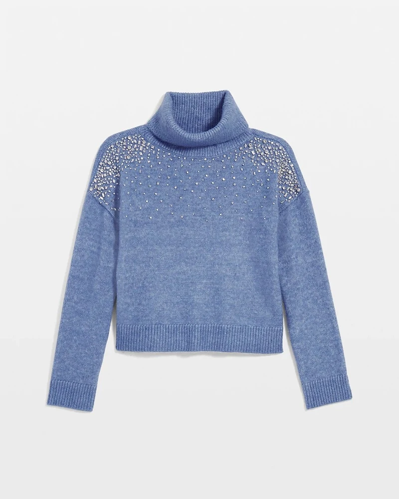 Embellished Turtleneck Sweater