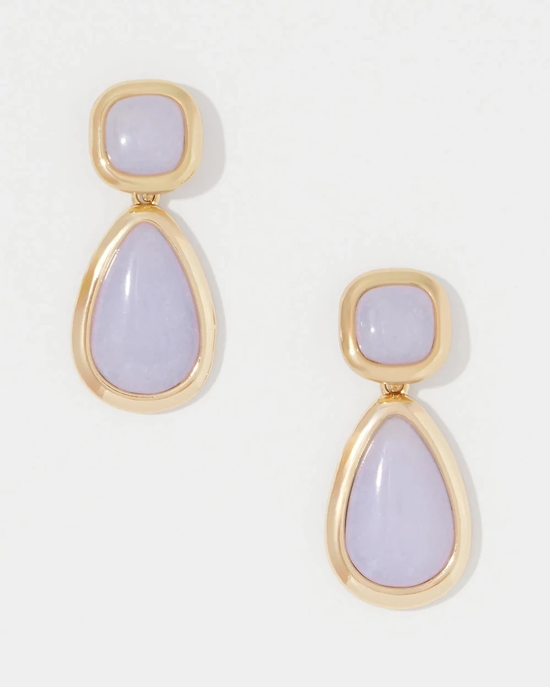 Dyed Jade Teardrop Earrings