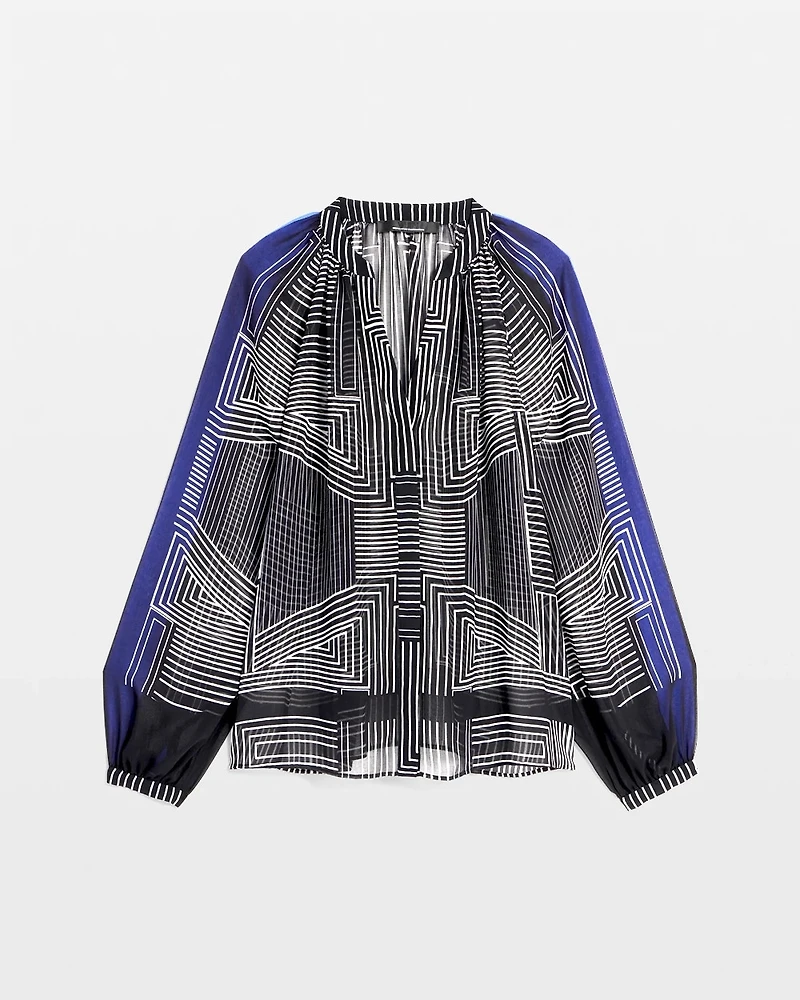 Raglan Sleeve Georgette Blouse