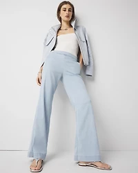 Petite High-Rise Pull-On Wide Leg Jean