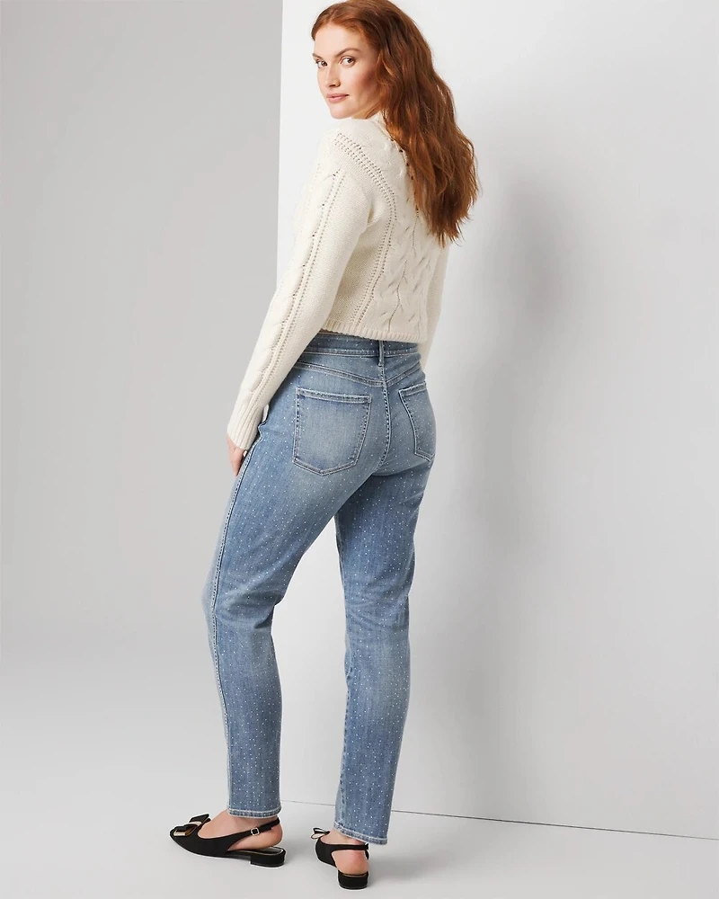 High-Rise Everyday Soft Denim™ Embellished Straight Jean