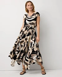 Smocked Waist Midi Dress